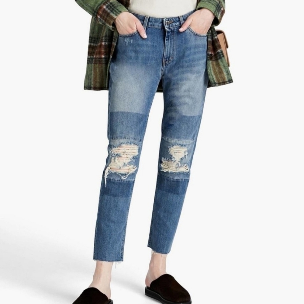 IRO Garçon Distressed Relaxed Slim Straight Jeans 26